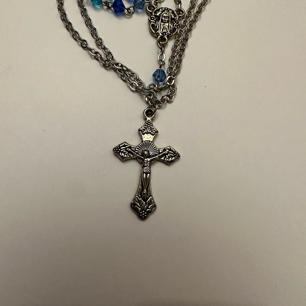 Silver Cross Pendant Necklace